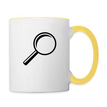 lupe___f1 - Tasse zweifarbig - Weiß/Gelb - Rechts