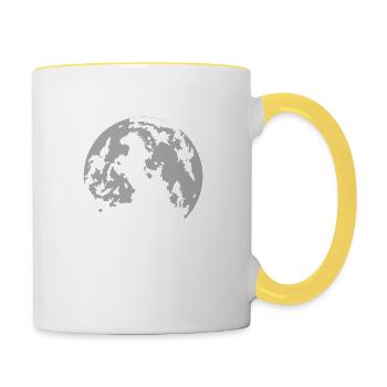 Pferd Vollmond - Tasse zweifarbig - Weiß/Gelb - Rechts