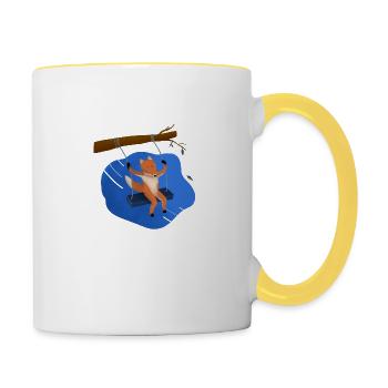 Autumn swing - Contrasting Mug - white/yellow - Right