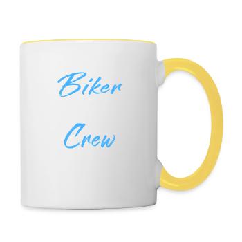 Cadeaux de fête des pères motards - Mug contrasté - blanc/jaune - Droite