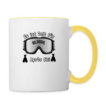 Après ski - Contrasting Mug - white/yellow - Right