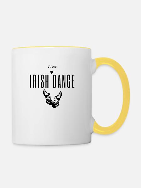 irish love 2 - Tasse zweifarbig - Weiß/Gelb