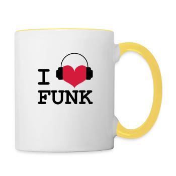 I Love Funk! - Contrasting Mug - white/yellow - Right