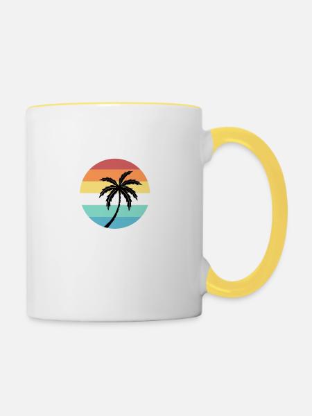 Indonesien - Tasse zweifarbig - Weiß/Gelb