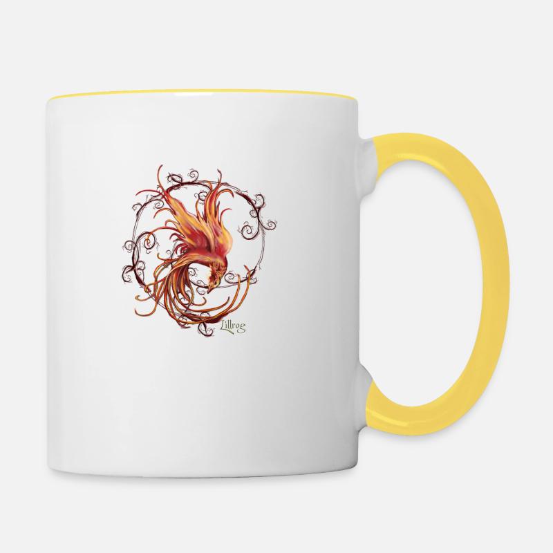 Feel the Energy "fire" - Contrasting Mug - white/yellow