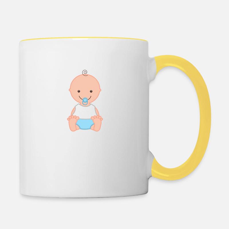 bébé - Mug contrasté - blanc/jaune