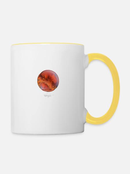 Mars - Tasse zweifarbig - Weiß/Gelb