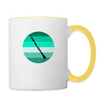 Klarinette - Tasse zweifarbig - Weiß/Gelb - Rechts