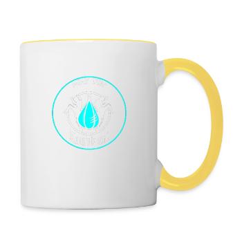 Kampfsport - Tasse zweifarbig - Weiß/Gelb - Rechts