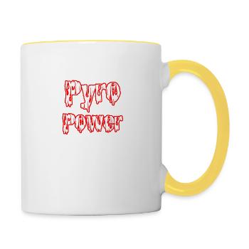 Pyro Power - Mug contrasté - blanc/jaune - Droite