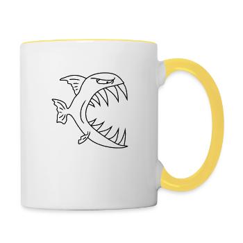Monster Fish - Contrasting Mug - white/yellow - Right