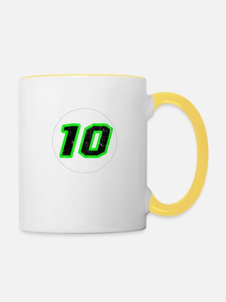 10 - Tasse zweifarbig - Weiß/Gelb