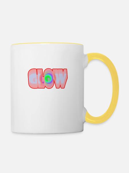 Glow - Tasse zweifarbig - Weiß/Gelb