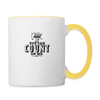 you can count on me - Contrasting Mug - white/yellow - Right