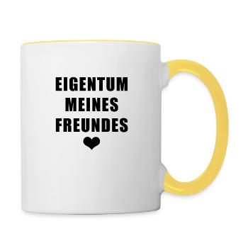 14.2. property friend girlfriend 2 - Contrasting Mug - white/yellow - Right