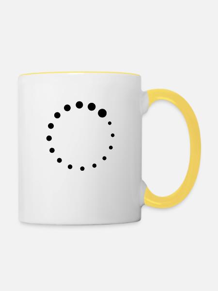 Loading Circle - Tasse zweifarbig - Weiß/Gelb
