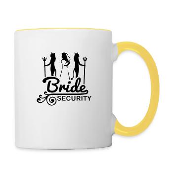 bride_security_f1 - Contrasting Mug - white/yellow - Right