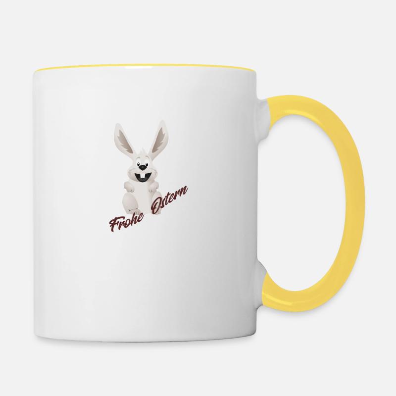 Happy Easter Easter - Contrasting Mug - white/yellow