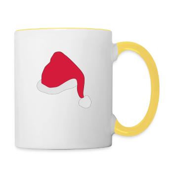 Jour de Noël - Mug contrasté - blanc/jaune - Droite
