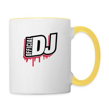 official_dj_fj2 - Mug contrasté - blanc/jaune - Droite
