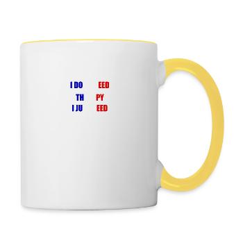 Thérapie Frenchcore Flag - Mug contrasté - blanc/jaune - Droite