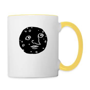 Mond - Tasse zweifarbig - Weiß/Gelb - Rechts