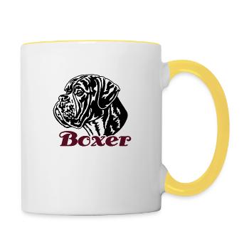 588 Boxer - Contrasting Mug - white/yellow - Right