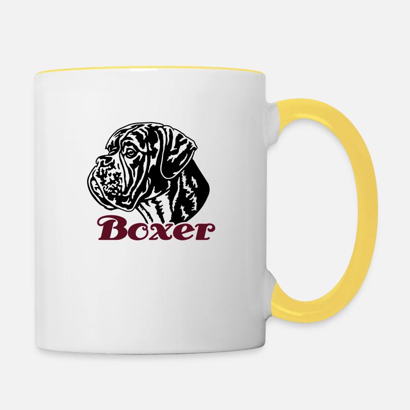 588 Boxer - Contrasting Mug - white/yellow