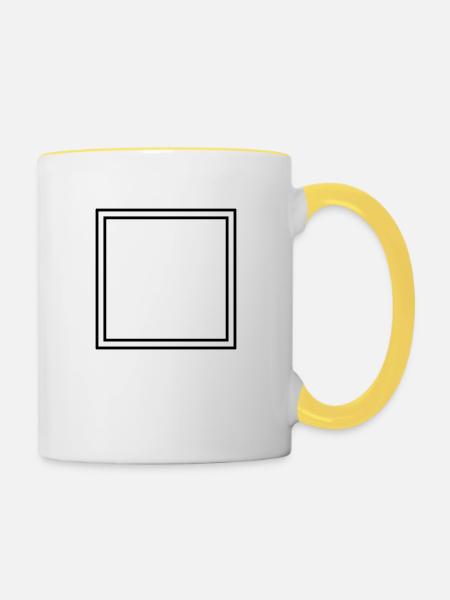 Frame - Tasse zweifarbig - Weiß/Gelb