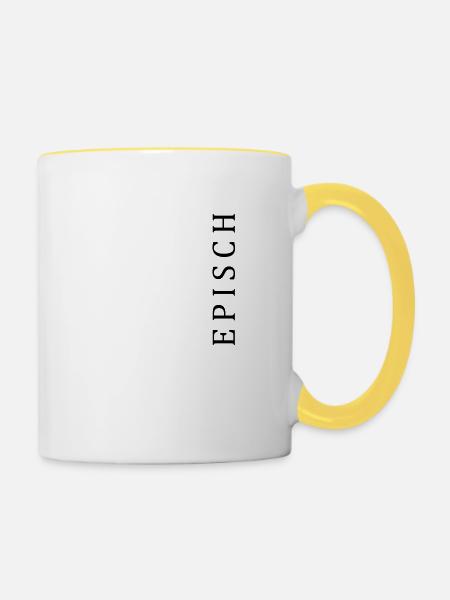 Episch - Tasse zweifarbig - Weiß/Gelb
