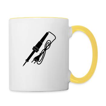 Löten gedruckten Schaltung_s1 - Tasse zweifarbig - Weiß/Gelb - Rechts
