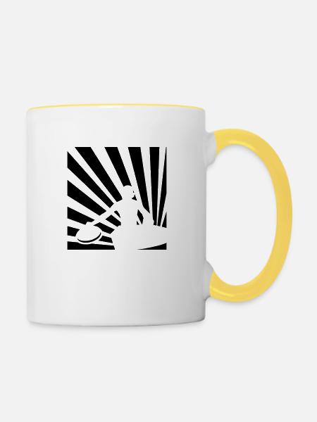 DeeJay - Tasse zweifarbig - Weiß/Gelb