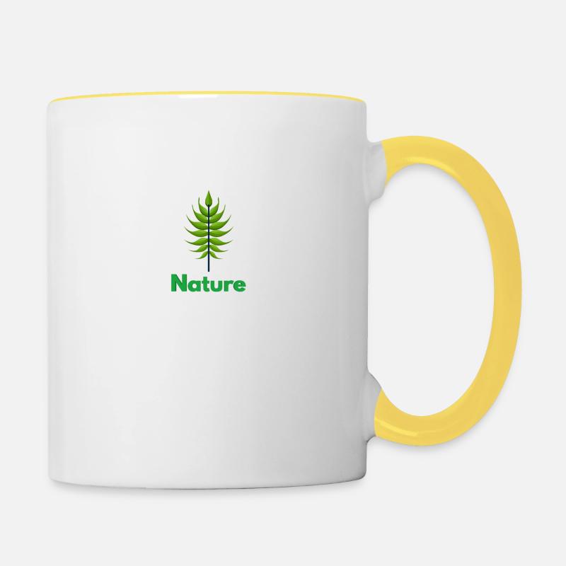 Amoureux de la nature - Mug contrasté - blanc/jaune