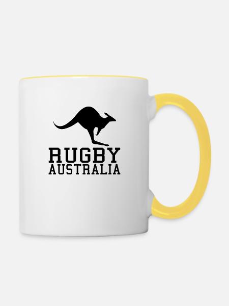 Rugby Australia - Tasse zweifarbig - Weiß/Gelb