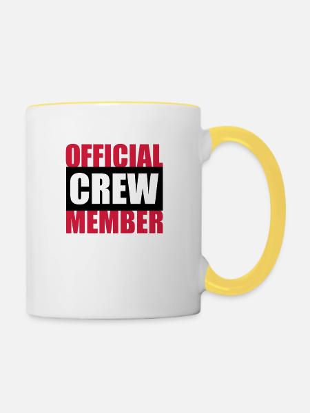 Official Crew Member - Tasse zweifarbig - Weiß/Gelb