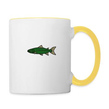 Fisch - Tasse zweifarbig - Weiß/Gelb - Rechts