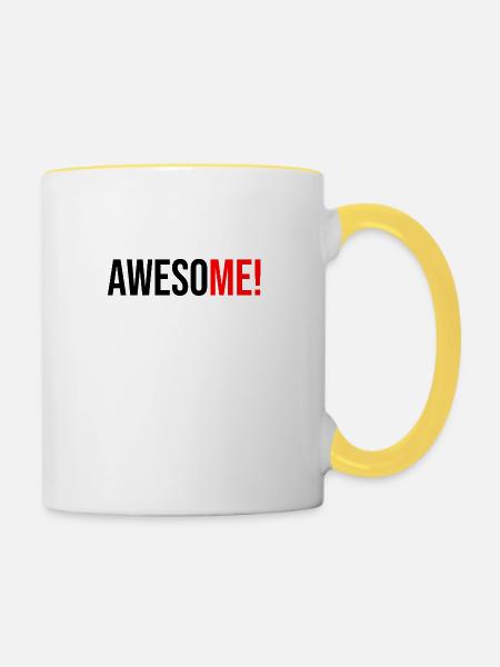 Awesome Me! - Tasse zweifarbig - Weiß/Gelb