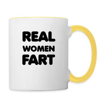 Real Women - Tasse zweifarbig - Weiß/Gelb - Rechts
