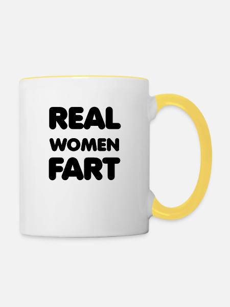 Real Women - Tasse zweifarbig - Weiß/Gelb
