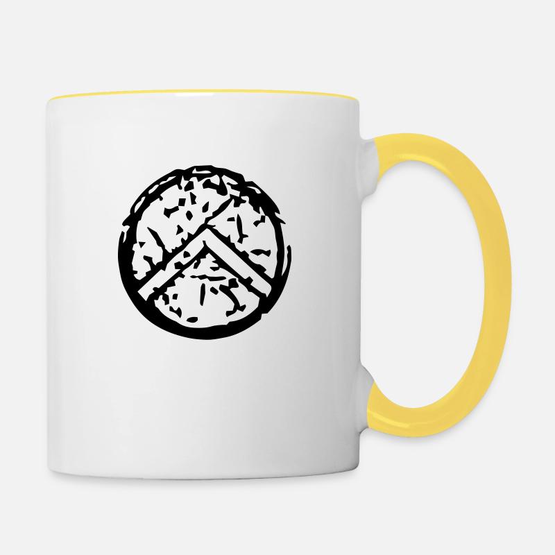 spartan_shield - Tasse zweifarbig - Weiß/Gelb