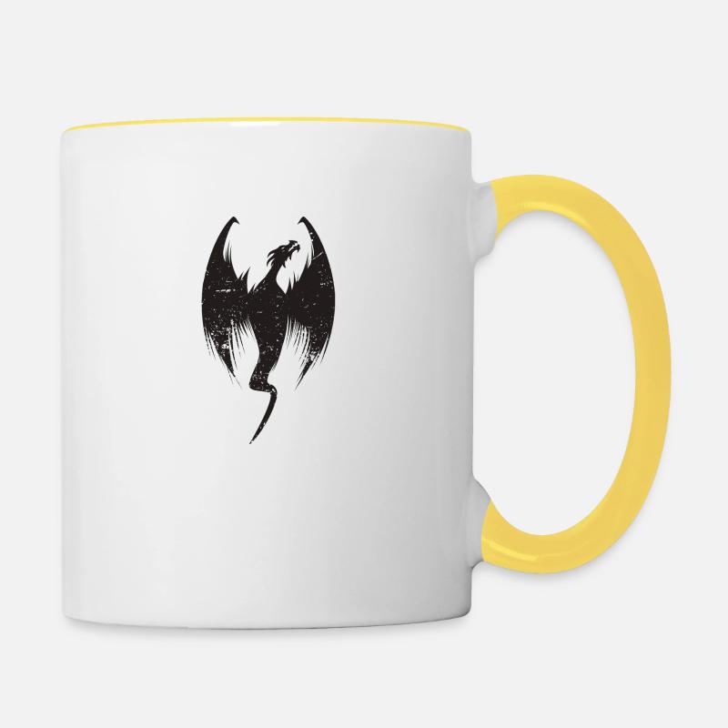 Dragon - Contrasting Mug - white/yellow