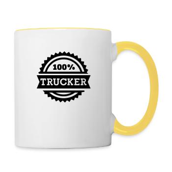 Trucker - Contrasting Mug - white/yellow - Right
