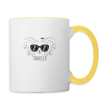 travel - Contrasting Mug - white/yellow - Right