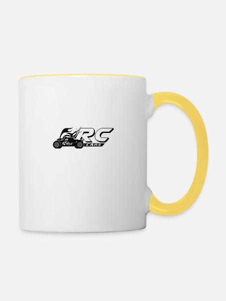 RC Modellbau - Tasse zweifarbig - Weiß/Gelb