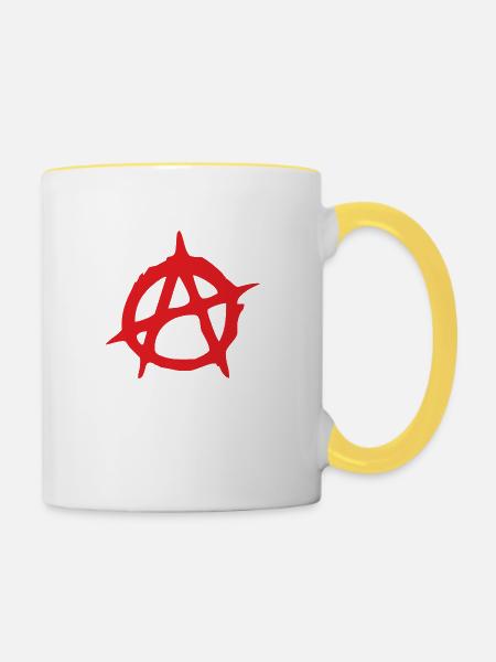 Anarchie Red - Tasse zweifarbig - Weiß/Gelb
