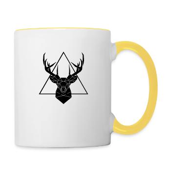Deer Deer Hunting - Contrasting Mug - white/yellow - Right