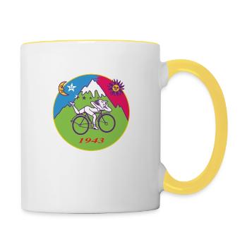 Albert Hofmann LSD 1943 Circle Redesign - Mug contrasté - blanc/jaune - Droite