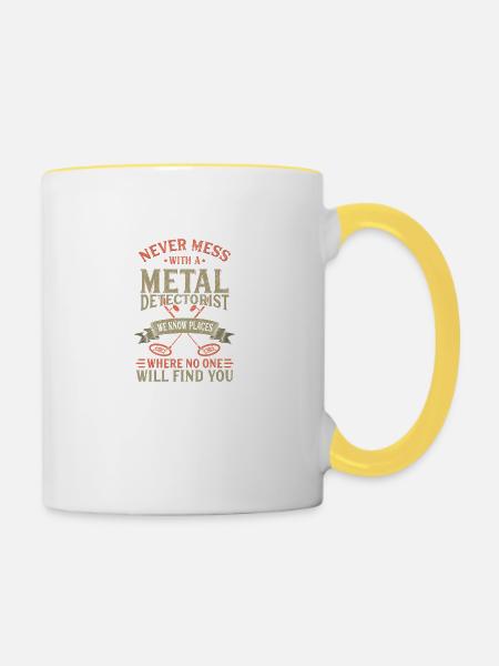 Metalldetektor - Tasse zweifarbig - Weiß/Gelb