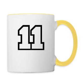 11 - Tasse zweifarbig - Weiß/Gelb - Rechts