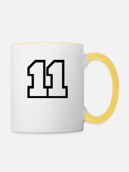 11 - Tasse zweifarbig - Weiß/Gelb